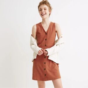 Madewell Button-Front Minidress
